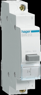 Drukknopschakelaar 1 maak 16A 230V AC SVN312 Hager